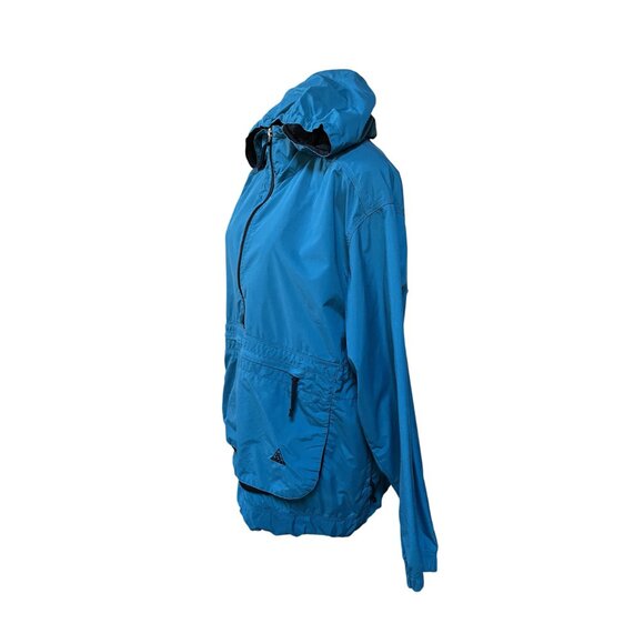 Nike ACG Blue Nylon Pullover Windbreaker Jacket With Hood & Pockets Size L 12-14 - Picture 5 of 8